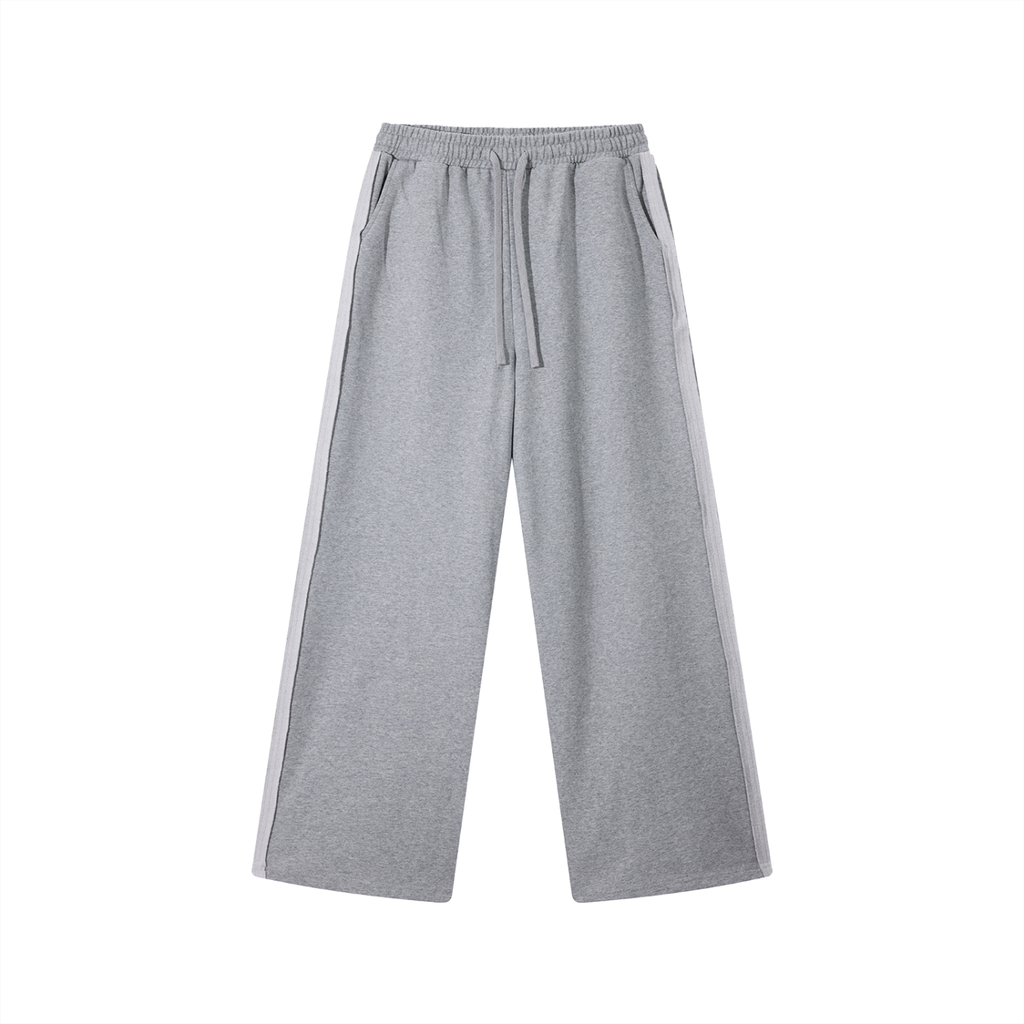 Contrast Tape Straight-Leg Sweatpants