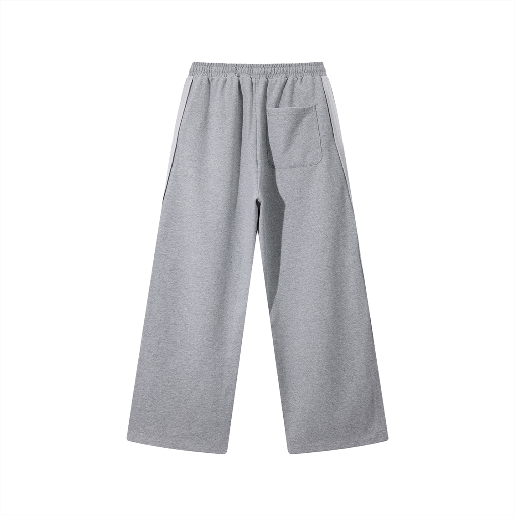 Contrast Tape Straight-Leg Sweatpants