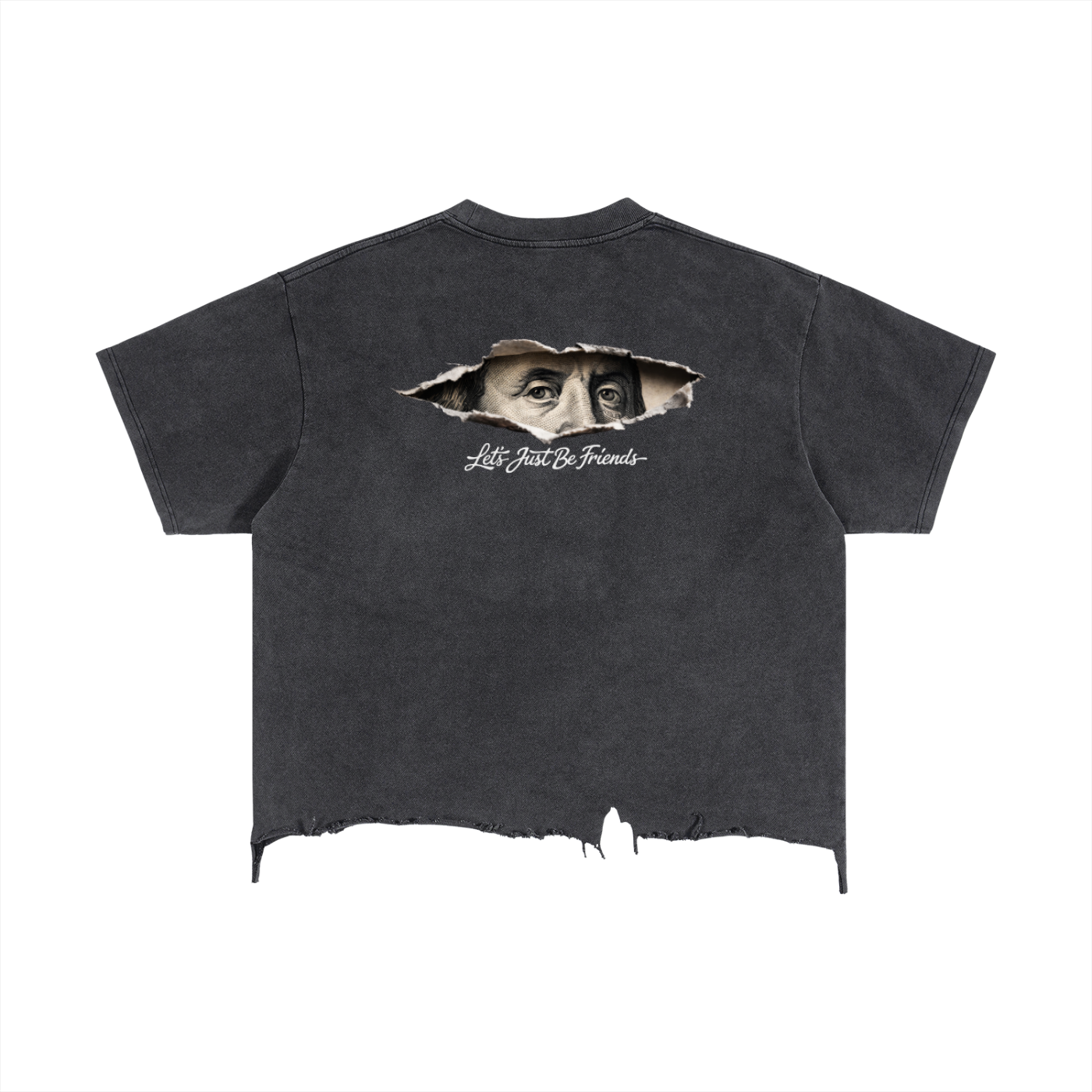 Vintage Wash Boxy Distressed Hem T-Shirt