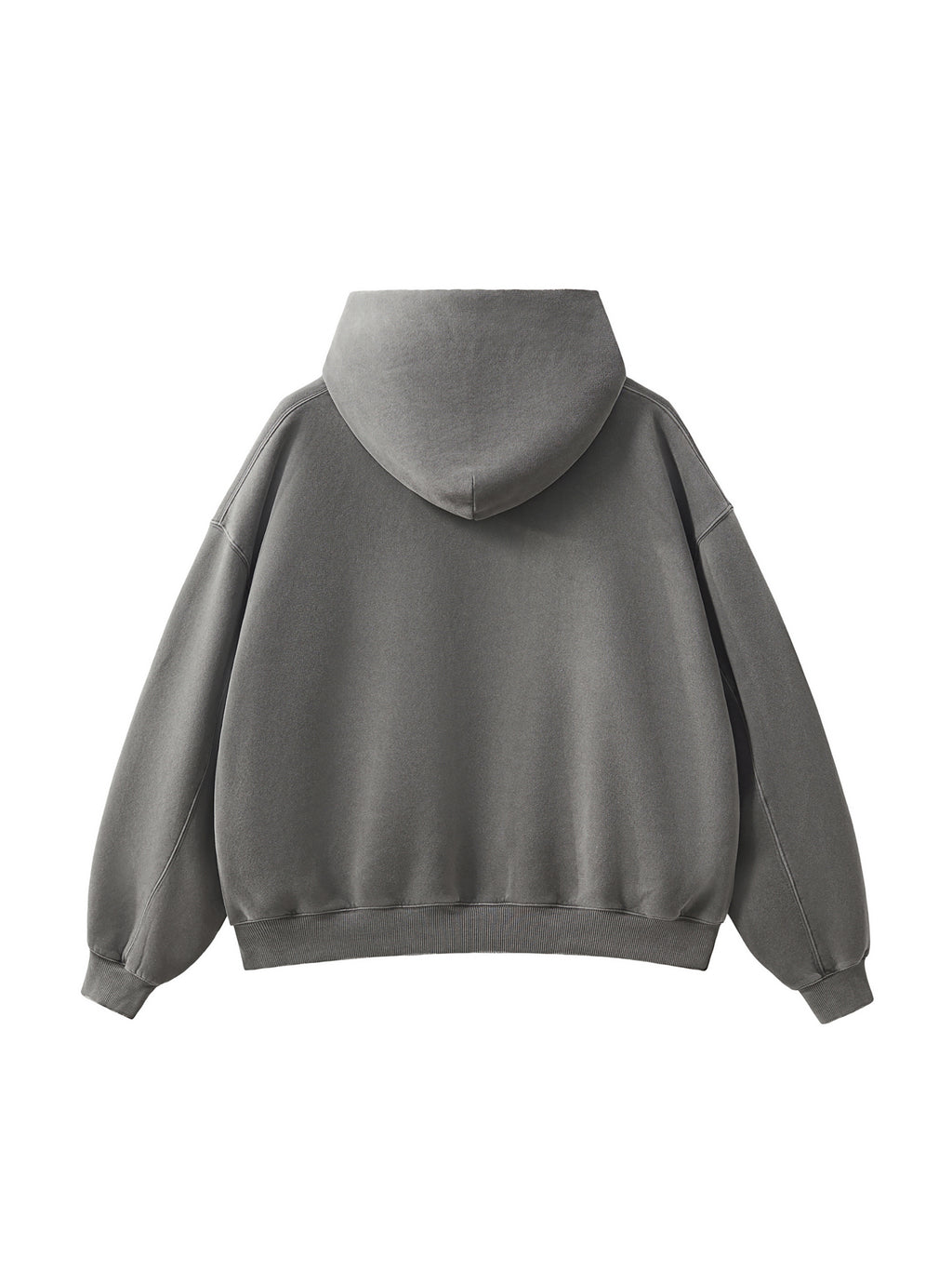 Frayed Enzyme Washed Fleece Hoodie