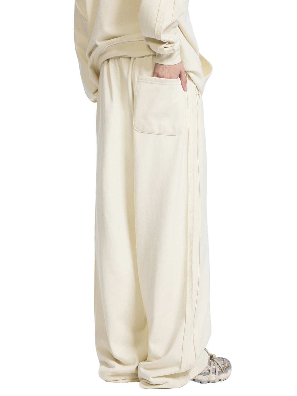 Contrast Tape Straight-Leg Sweatpants