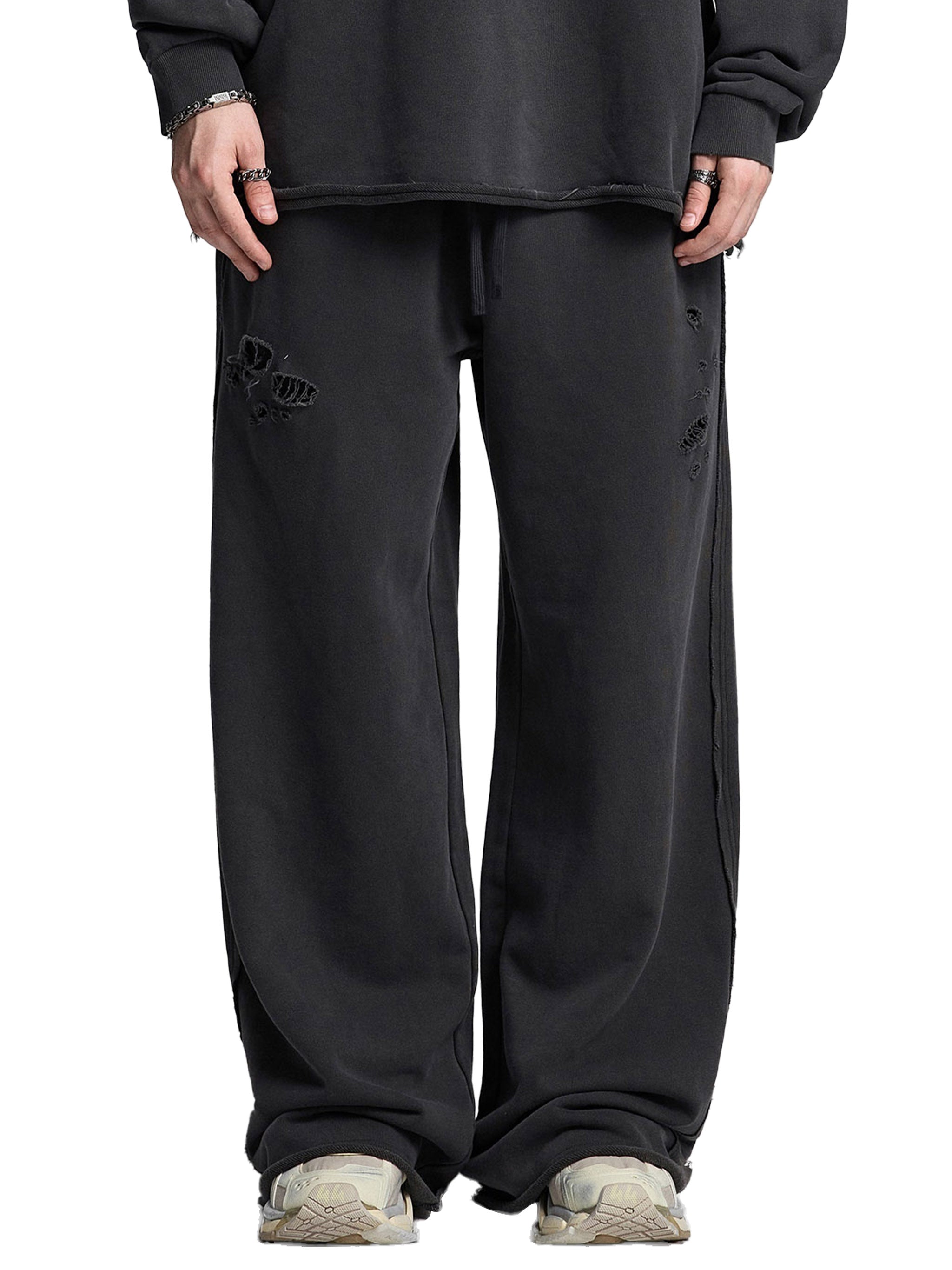 Snow Washed Raw Edge Sweatpants